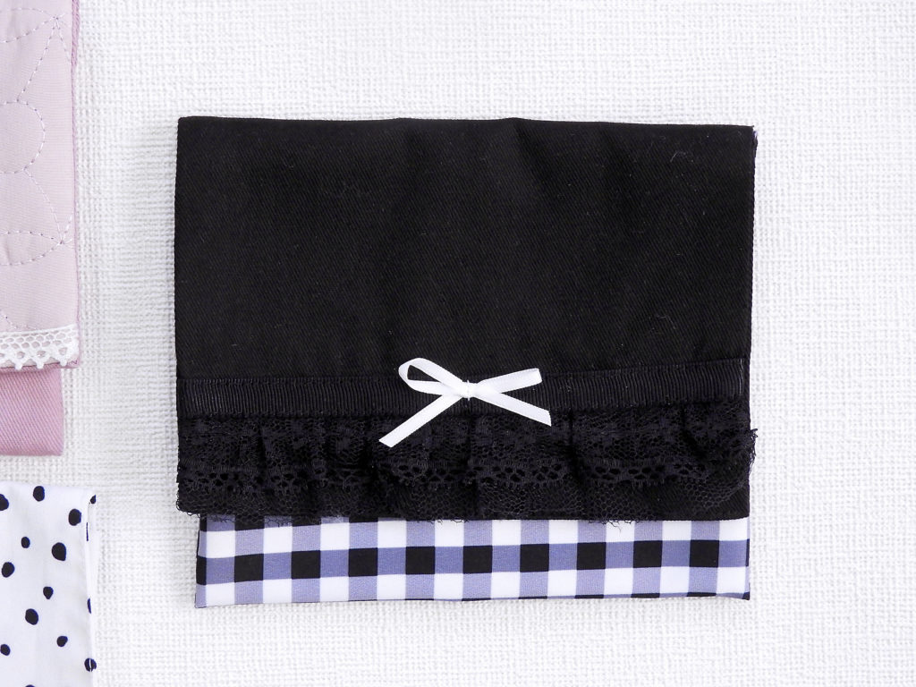 撥水の黒×チェック