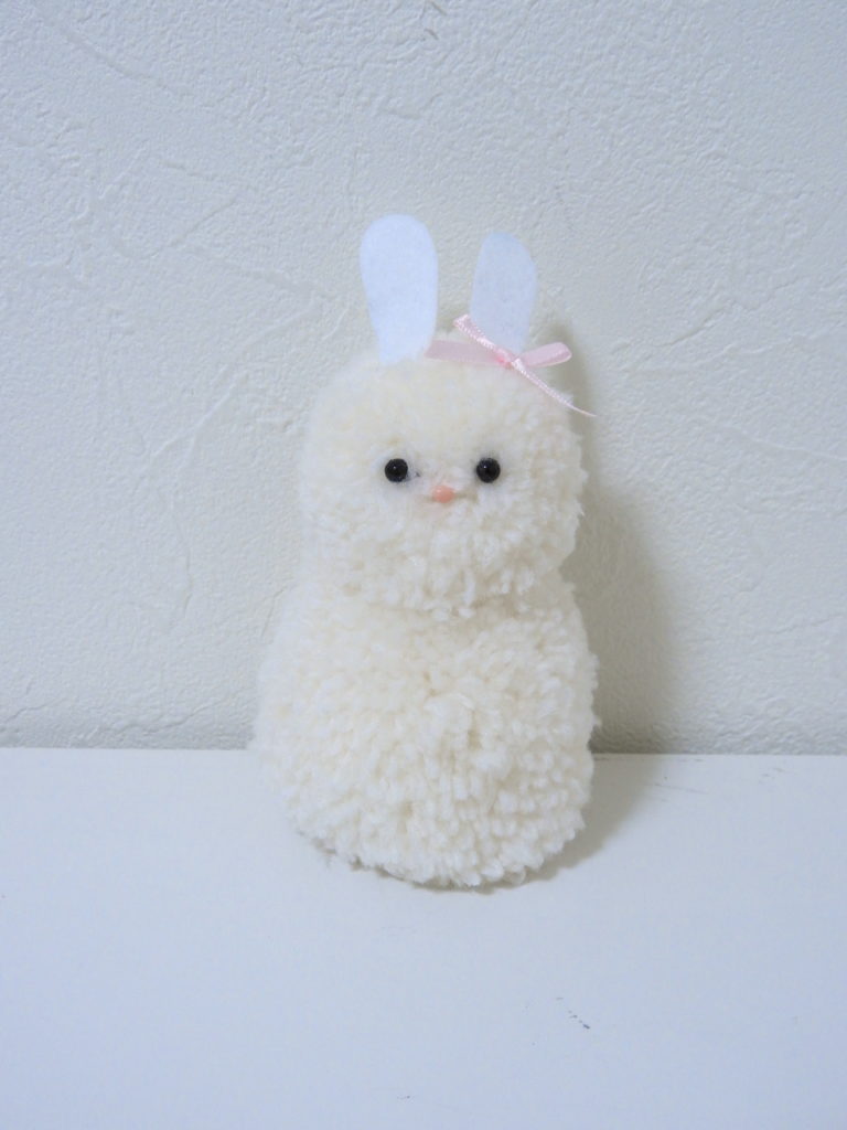 ぽんぽん豪物ぬいぐるみ　うさぎ